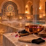 Traditional Moroccan hammam with black soap and argan oil