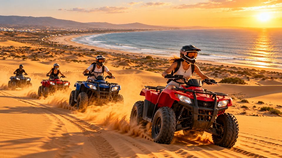 Quad biking in Agadir on the golden dunes