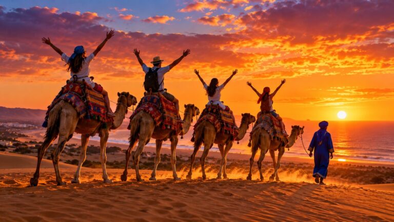 sunset camel ride agadir